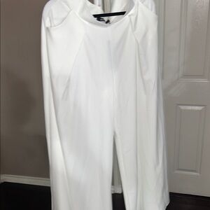 Chic White Wide Leg Women's Jumpsuit